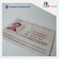 CR80 populaire Custom ID carte hologramme superposition à vendre